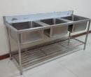 Chậu rửa inox 3 ngăn cho nhà hàng bếp công nghiệp